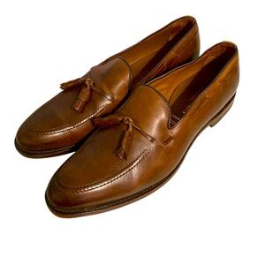 Allen Edmonds Grayson brown leather tassel loafers dress shoes Size 14A